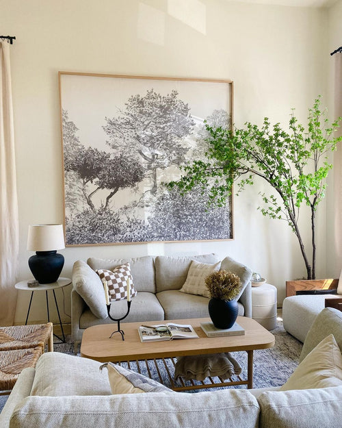 Hua Trees Grey Mural Wallpaper Bedroom Sian Zeng