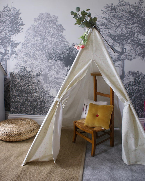 Hua Trees Grey Mural Wallpaper Bedroom Sian Zeng