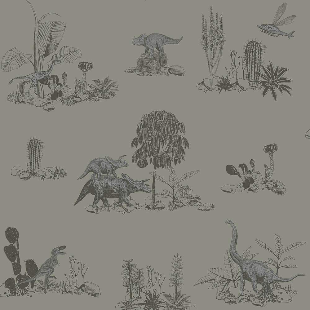 dinosaur wallpaper grey