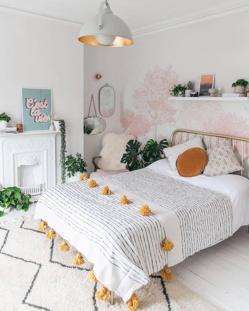 Hua Bäume rosa Wandbild mit Swing Sian Zeng