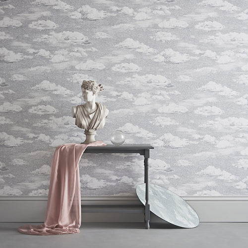 Nuvens papel de parede cinza busto Sian Zeng