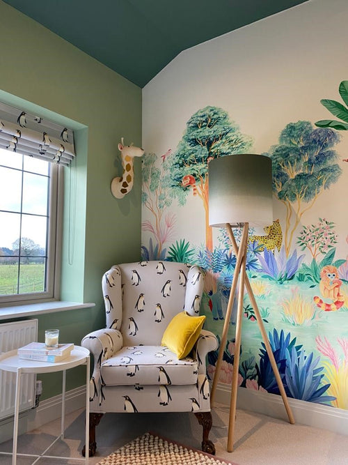 Jungle Color Mural Wallpaper Childrens Room Sian Zeng