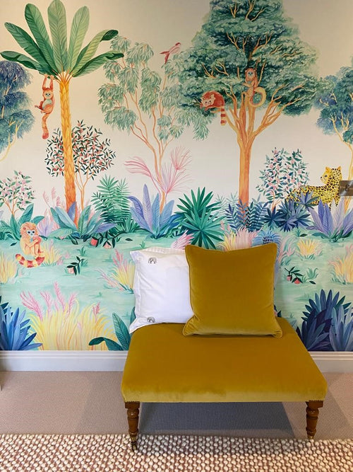 Jungle Color Mural Wallpaper Childrens Room Sian Zeng