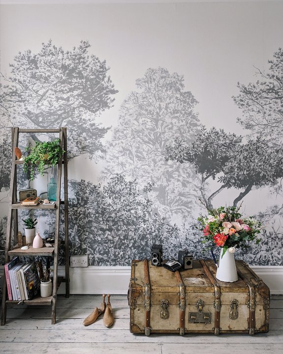 Cómo diseñar nuestro mural Hua Trees en gris