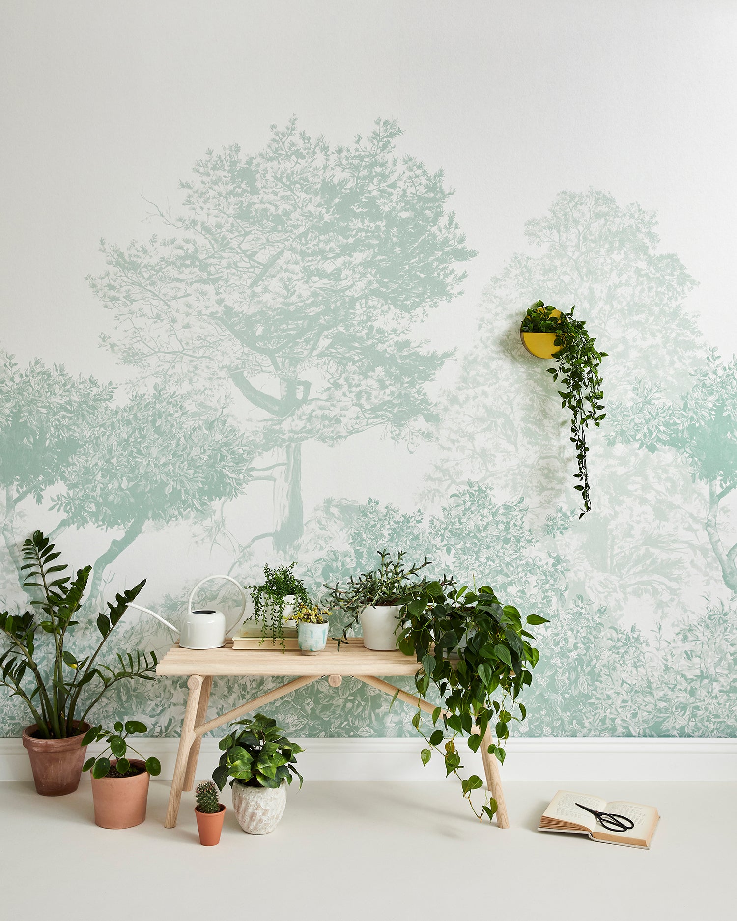 New Wallpaper Colours: Hua Trees in Dusty Green & Blue