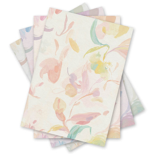abstract floral wallpaper petals design in all colourways A4 samples