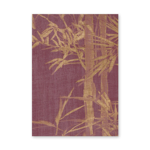 Gold and burgundy finish bamboo A4 wallpaper sample on a white background