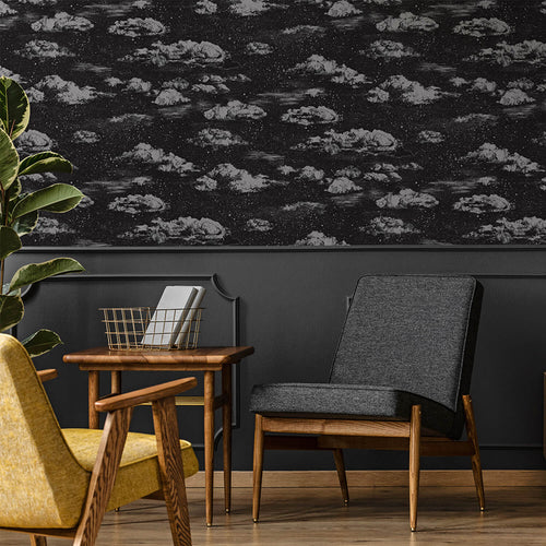 Clouds Wallpaper - Black