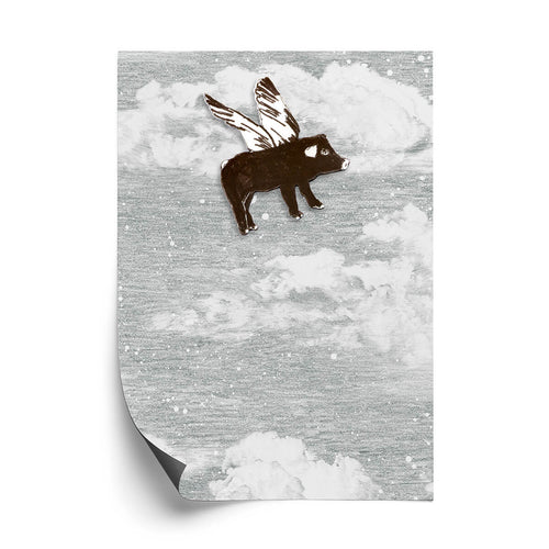 A4 magnetic wallpaper sample of Clouds Grey with magnet