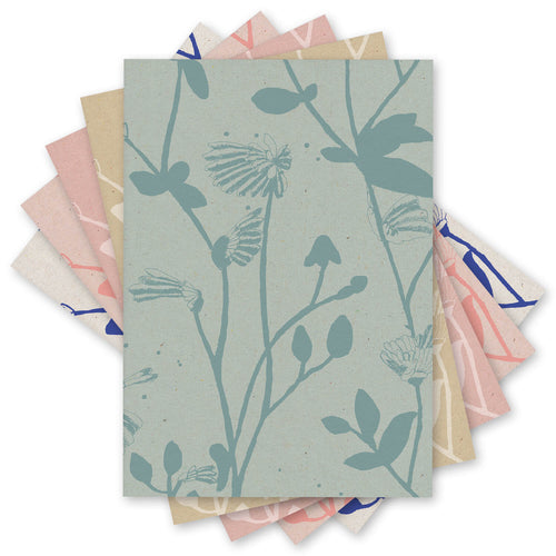 Feather plant vine wallpaper all A4 samples