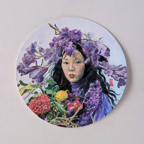 The Flower Bather Original Painting