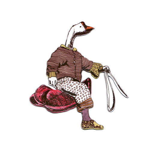 Fun Pink Goose Fridge Magnet