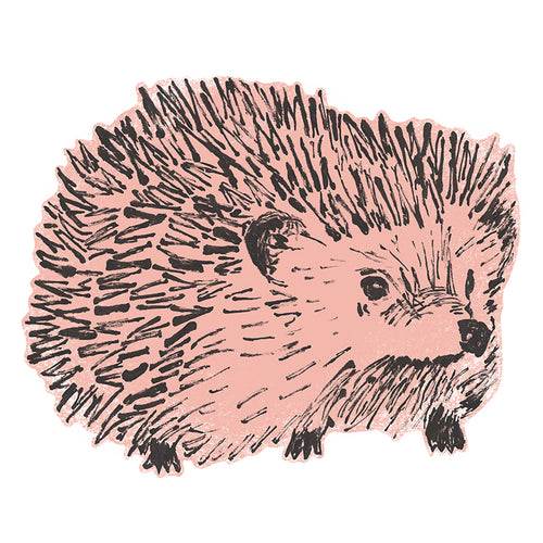 Hedgehog Fabric Wall Sticker, Pink, Wall Art, Wall Decoration, Designer.