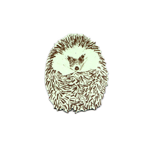Cute Green Junior Hedgehog Magnet. Designer.