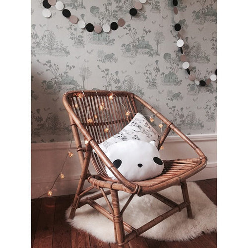 Woodlands Hedgehog, Frog, Brown, Pink, Blue, Khaki, Fun Wallpaper Sample Pack for Children's Room.