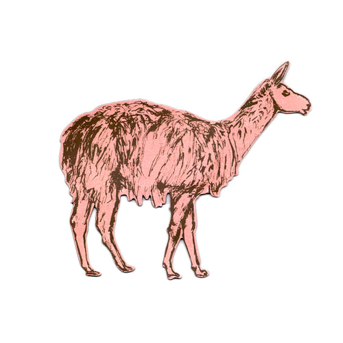Fun, Pink Llama Magnet. Designer.