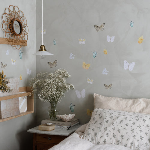 Butterfly Fabric Sticker - Bright