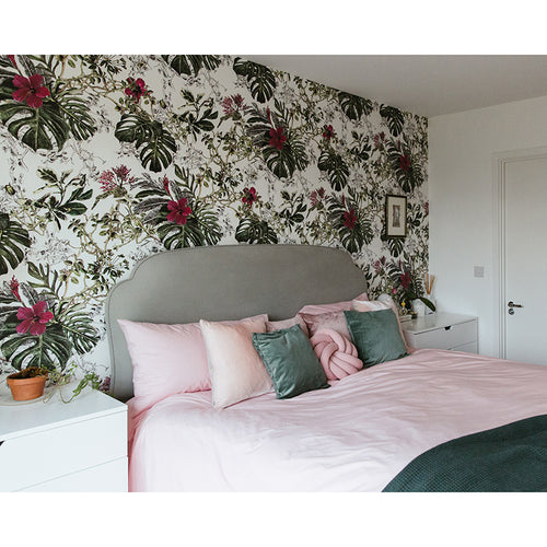 Tropical Bloom A4 Wallpaper Sample. Botanical Wallpaper. Designer Wallpaper.