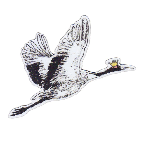 Crane In A Crown Magnet