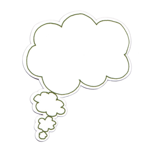 Green Dry Wipe thought bubble magnet. Write a message magnet, Storytelling magnets.