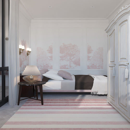 Hua Trees Pink Mural Wallpaper With Swing Sian Zeng